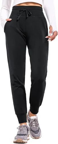 Miniatura 3 de BALEAF Pantalones deportivos con forro polar para mujer, pantalones de senderismo de cintura alta, resistentes al agua, pantalones térmicos de esquí