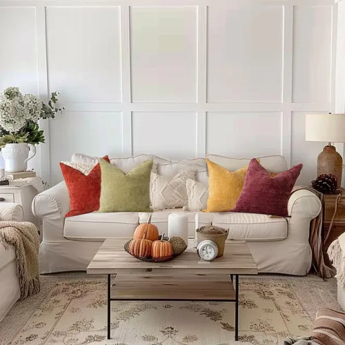 Miniatura 4 de LANANAS Juego de 4 fundas de cojín decorativas neutras de 18 x 18 pulgadas para sala de estar, sofá, cama, sillón, estilo bohemio, decoración