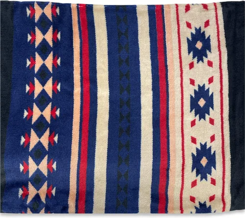 Miniatura 3 de Southwest Design - Manta con forro de sherpa de 50 x 60 pulgadas (azul_beige)