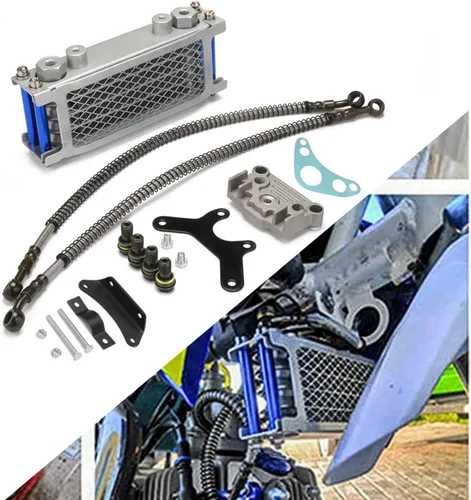 Miniatura 11 de Kit de enfriador de aceite de motocicleta Radiador de enfriamiento universal para CRF XR KLX 50 70 90 110 125 140cc SSR Taotao Coolster Kayo Dirt