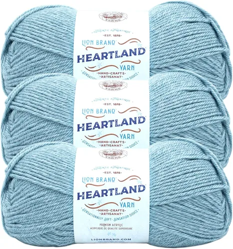 Miniatura 37 de Lion Brand Yarn Heartland Yarn - Hilo multicolor para tejer, tejer y tejer, paquete de 3, color congaree