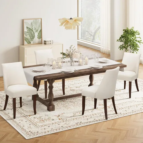 Miniatura 25 de COLAMY Juego de 2 sillas tapizadas para comedor, sillas de cocina modernas de mediados de siglo con respaldo, sillas laterales de comedor