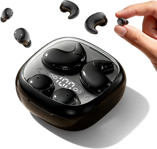 Miniatura 9 de Xmenha Auriculares invisibles inalámbricos con Bluetooth, para dormir de lado, pequeños y pequeños, pequeños y pequeños, de perfil bajo, discretos