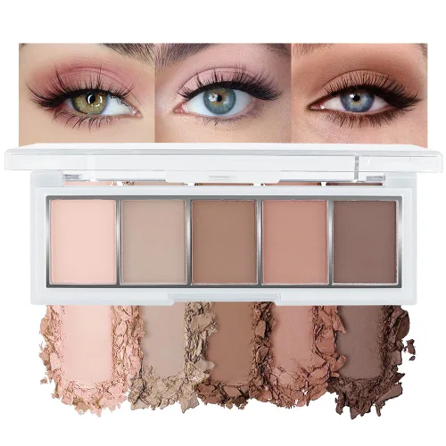 Miniatura 8 de AMY'S DIARY Sombra de ojos mate, Sombra de ojos rosa nude, Polvo ultrafino y ligero, Sombra de ojos y maquillaje de rubor multiusos y mezclable