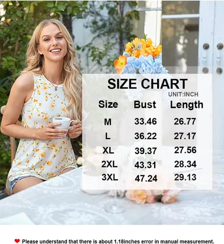 Miniatura 5 de LONGYUAN Camisetas sin mangas para mujer, estilo casual, estilo túnica, para playa, ajuste holgado