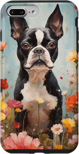Miniatura 12 de Boston Terrier in Flower Garden Dog Art Lovers Design Case for iPhone 17