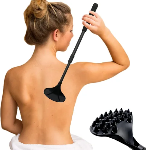 EASACE Rascador de espalda para mujeres y hombres extensible con fuerte cabeza de masaje ABS, 20.9 in Rascador de cuerpo para adultos – Mascotas