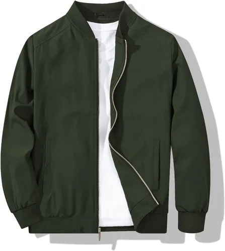 Miniatura 13 de Chaqueta bomber para hombre, elegante, ligera, cortavientos, primavera, otoño, chaquetas casuales para hombre