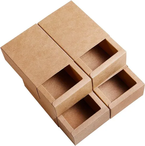 Miniatura 26 de BENECREAT Paquete de 30 cajas rectangulares de papel kraft marrón de 3.3 x 2.3 x 1 pulgadas con ventana transparente para regalos de boda, fiesta