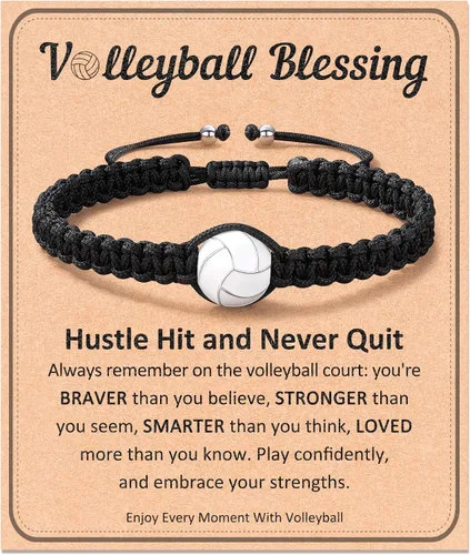 Miniatura 11 de FYUKISS Regalos de Béisbol, Fútbol y Sóccor, Brazaletes Trenzados Ajustables de Béisbol para Ideas de Regalo para Adolescentes con Tarjeta de Mensaje
