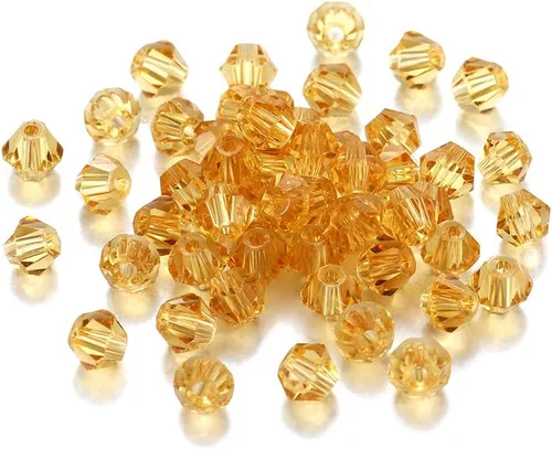 Miniatura 12 de 200 cuentas de cristal de transparencia austriaca, cuentas de vidrio bicona, cuentas espaciadoras sueltas para manualidades, pulseras, aretes