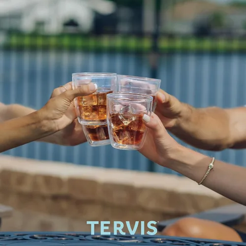 Miniatura 7 de Tervis - Vaso de mesa transparente y colorido de 12 oz fabricado en Estados Unidos con aislamiento de doble pared, taza de viaje que mantiene