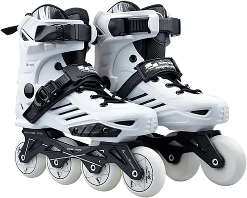 Patines profesionales en línea para adultos, zapatos de patinaje de velocidad negro para deportes al aire libre, mujeres y hombres, zapatos de 4