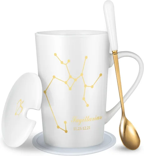 Miniatura 10 de Fullcci-15oz Creative Constellation Aquarius - Taza de café con capacidad para mejorar la taza de té para jugo de leche de cacao y agua