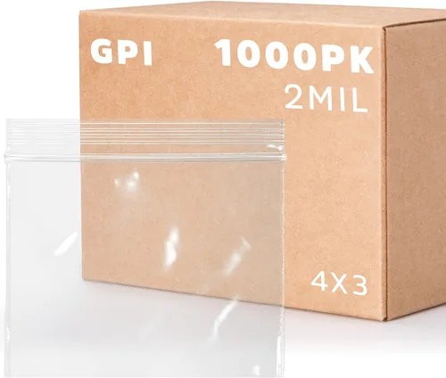 Miniatura 18 de GPI - Bolsas con cremallera de 2 x 6 pulgadas, 1000 unidades, 2 mil, bolsas de plástico transparente con cierre de cremallera, con cierre de cierre