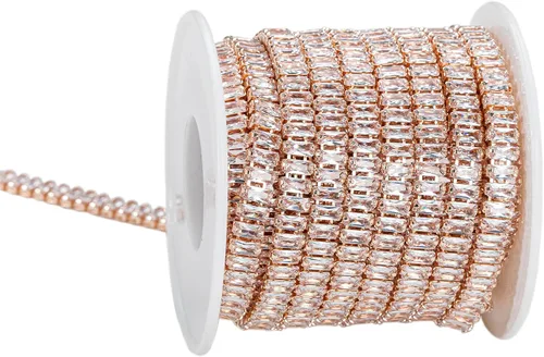 Miniatura 9 de KAOYOO 10 yardas de diamantes de imitación de circón de 0.079 pulgadas para manualidades de costura, decoración de bricolaje