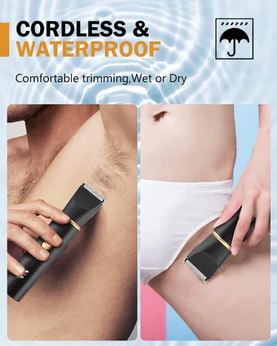 Miniatura 6 de Manscape - Recortadora de pelo corporal para hombres, afeitadora eléctrica 3 en 1, IPX7 impermeable, versátil para pelota, pubic, pecho, barba