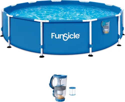 Miniatura 10 de Funsicle Actividad 8' x 30" Piscina redonda sobre el suelo, incluye bomba de filtro FiltraBoost 400 GPH con AutoSkimmer, cartucho de filtro tipo I