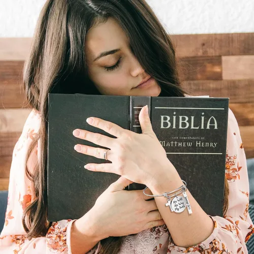 Miniatura 5 de Memgift - Brazalete inspirador para mujer cristiana, joyería, con citas bíblicas grabadas, extensible
