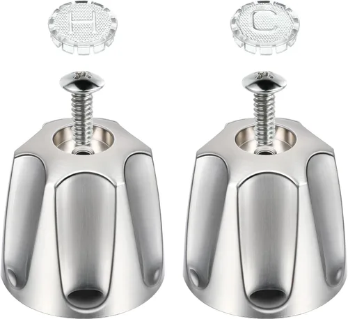 Enhon Juego de 2 piezas de perillas de ducha de repuesto, perillas de grifo frío y caliente compatibles con Price Pfister Verve para tina y ducha,