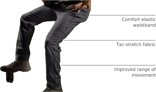 Miniatura 49 de CQR – Pantalones tácticos elásticos tipo cargo para hombre, resistentes al agua, de tela ripstop (antidesgarros), ligeros, ideales para uso diario