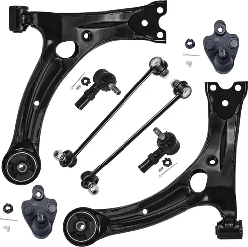 Miniatura 362 de Detroit Axle - Kit de brazos de control de extremo delantero de 8 piezas para Dodge Dakota 00-04, Durango 00-03, 4 brazos de control superior e