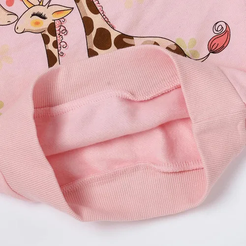 Miniatura 65 de Sudaderas para niñas pequeñas, cuello redondo, sin botones, de manga larga, para invierno, casual, ropa 2T-7T, Dinosaurio