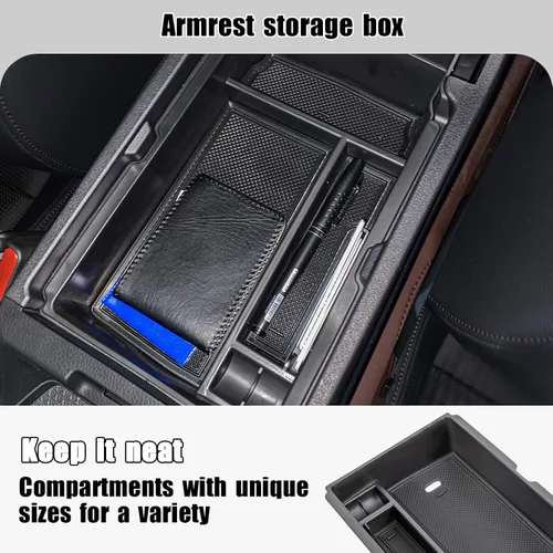 Miniatura 4 de Organizador de Consola Central de 3 Piezas Compatible con Honda CRV 2026 2025 2024 2023 Caja de Almacenamiento de Reposabrazos Caja