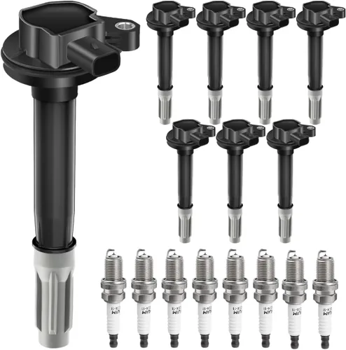 UF824 Juego de 8 bobinas de encendido y bujías, apto para Ford F-150 V8 5.0L 2016-2017, apto para Ford Mustang V8 5.0L 2016-2017, sustituye a
