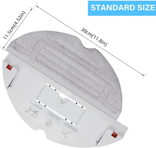 Miniatura 3 de 6 almohadillas de tela para trapeador Roborock S8 / S8+ / S7 MaxV Ultra / S7 Pro Ultra / VibraRise accesorio de repuesto para almohadilla