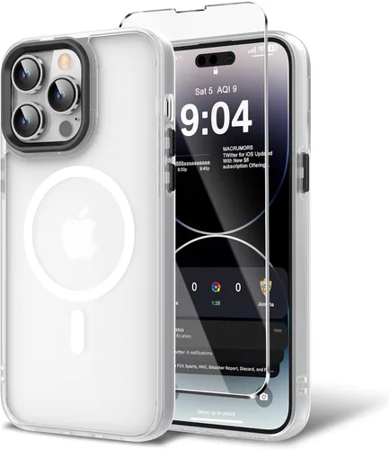 Miniatura 85 de Funda para iPhone 11 con protector de pantalla, compatible con MagSafe, ultra delgada, translúcida, mate, a prueba de golpes, color negro