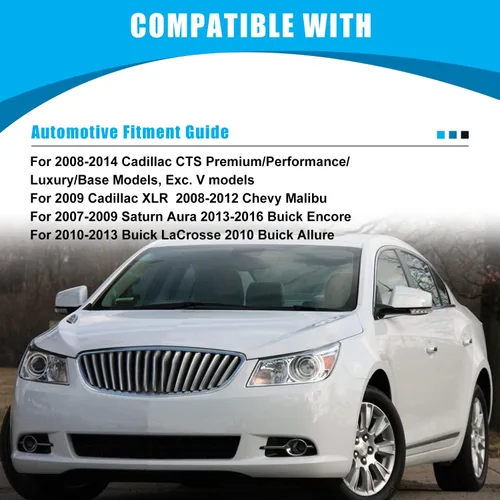 Miniatura 7 de CPW Luces antiniebla compatibles con Cadillac CTS 2008-2014 Premium 2008-2012 Chevy Malibu 2007-2009 Saturn Aura 2013-2016 Buick Encore Proyector