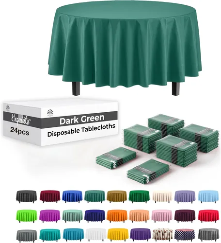 Miniatura 34 de Party Solids Mantel rectangular de plástico color azul aguamarina, 54 x 108 pulgadas, paquete de 24
