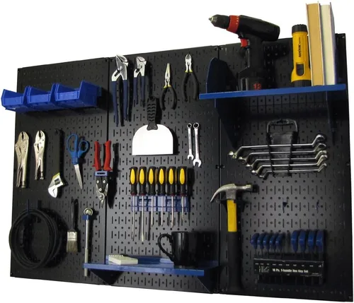 Miniatura 39 de Organizador de herramienta control de pared 30-wrk-400wb estándar panel perforado mesa de trabajo de metal, 30-WRK-400 BB Negro