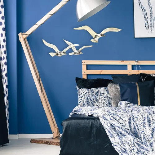 Miniatura 7 de WHW Whole House Worlds Americana Flying Birds - Arte de pared de metal, hecho a mano, fundido de aluminio plateado fino, bajorrelieve, 15.25