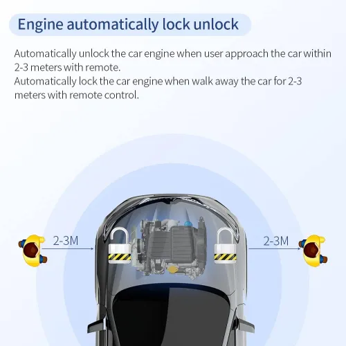 Miniatura 5 de EASYGUARD IM001 RFID 2.4GH coche Inmovilizador inalámbrico sistema de seguridad con motor automático bloqueo o desbloqueo sistema de inmovilizador