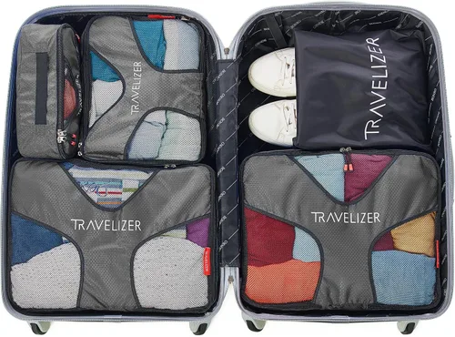 Miniatura 9 de Juego de 5 organizadores de equipaje de viaje para bolsa y maleta