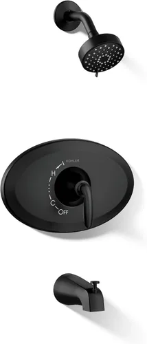 Kohler K-TS21948-4G-BL Remodel Rite-Temp - Kit de molduras para bañera y ducha, 1.75 GPM, negro mate