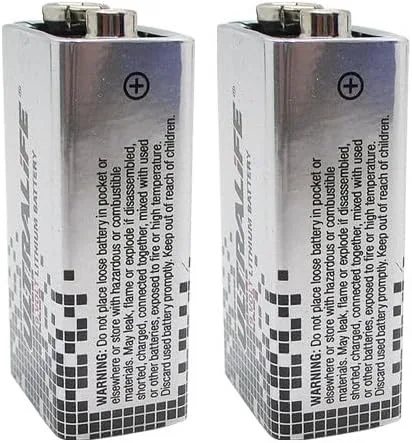 My Battery Supplier Reemplazo para batería de alarma de humo de litio Ultralife de 9 V. Dura 10 veces más que otras baterías de 9 voltios, paquete