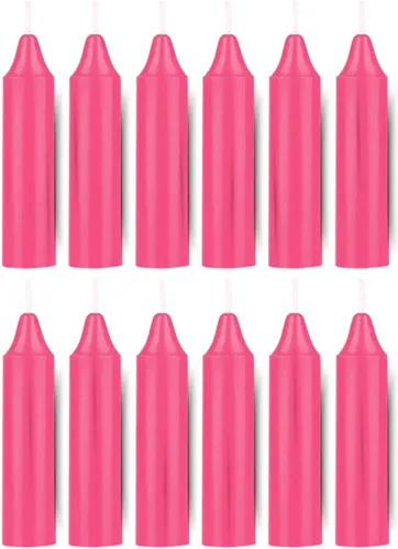 Miniatura 23 de Juego de 20 velas cónicas de color sólido, velas de cera de parafina sin goteo de 4 pulgadas con mecha de algodón, ideal para bodas, shabat, Rojo