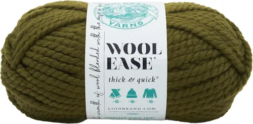 Miniatura 96 de Lion Brand Yarn - Ovillo de lana Wool-Ease Thick & Quick color fuerza aérea
