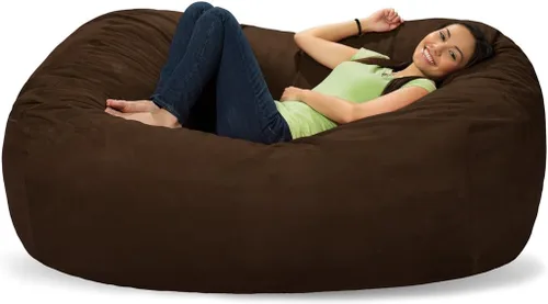 Miniatura 2 de Comfy Sacks - Puf de espuma viscoelástica de 6 pies, tumbona de color zorro polar