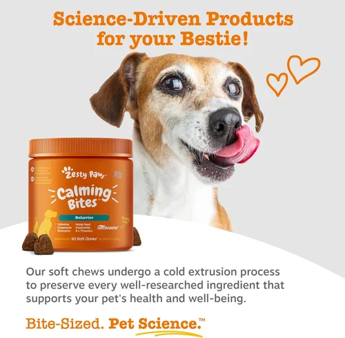 Miniatura 5 de Zesty Paws Masticables calmantes para perros - para el estrés diario, relajación, compostura y separación, mantequilla de maní 50
