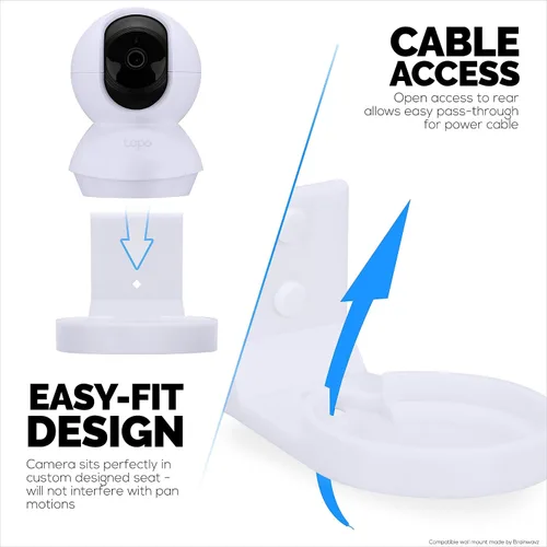 Miniatura 5 de Soporte de pared de esquina para cámara de seguridad inteligente Tapo Pan/Tilt (C200 y C210), soporte de diseño personalizado, reduce puntos ciegos