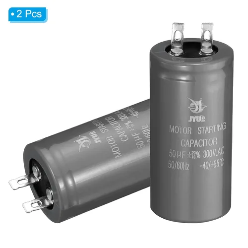Miniatura 3 de PATIKIL Condensador de arranque del motor, 2 unidades 50uf 300V 50/60Hz CD60 condensador de arranque para aire acondicionado, motor eléctrico