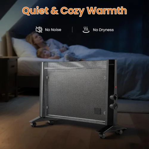Miniatura 5 de Calentador de espacio para uso en interiores, habitación grande, calentador eléctrico infrarrojo de 1500 W para dormitorio, oficina, protección