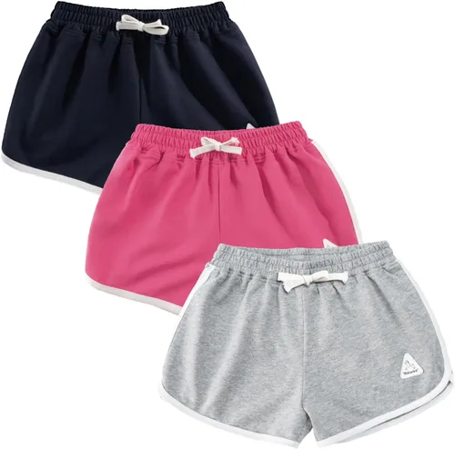 Miniatura 13 de Rolanko Pantalones cortos activos de delfín para niñas, paquete de 3 unidades, ciclismo, correr, verano, playa, atletismo, deportes, 4-14 años