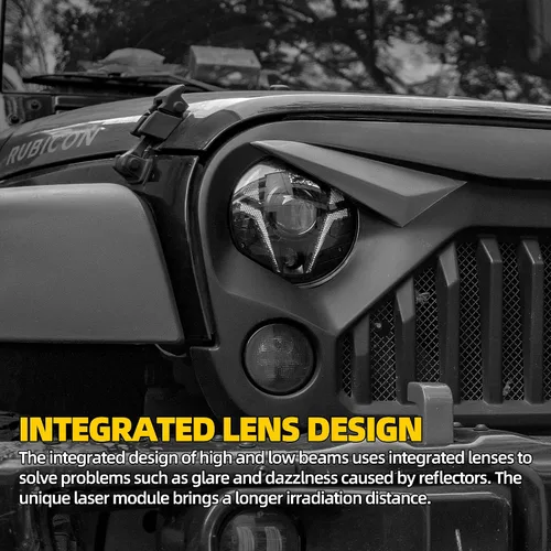 Miniatura 2 de Faros delanteros DRL personalizados de 7 pulgadas, faros delanteros LED redondos compatibles con Jeep Wrangler JK, JKU, TJ, LJ, Chevy, Ford, GMC