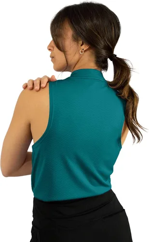 Miniatura 4 de Three Sixty Six Womens Sleeveless Collarless Golf Polo Shirt with Zipper - Quick Dry Tank Tops for Women