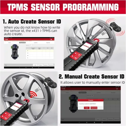 Miniatura 4 de LAUNCH Herramienta de servicio i-TPMS X431, reinicio de TPMS de 315 MHz y 433 MHz para bricolaje y tiendas, activa la mayoría de sensores OE